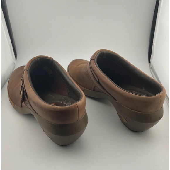 Merrell Dassie Stitch Brown Leather Comfort Clogs Slip On Women's 9 EU40 - Picture 7 of 16